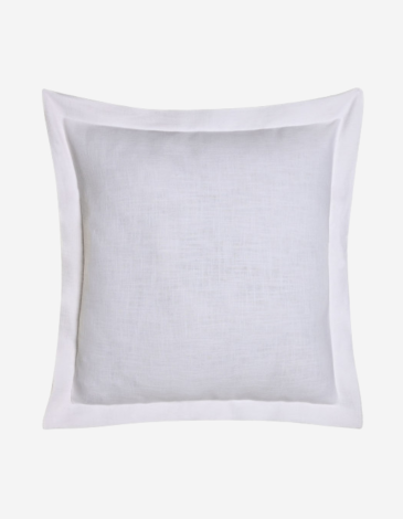 COJÍN LINO 45X45 420GR FLECOS BLANCO