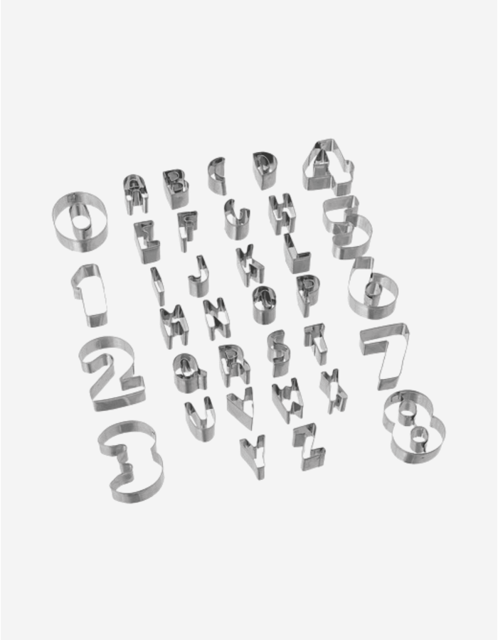 CORTAPASTAS DE LETRAS Y NUMEROS