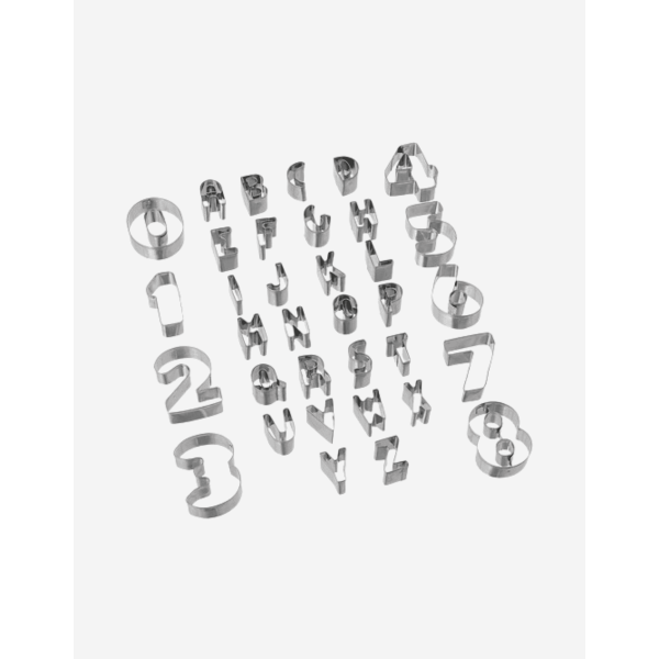 CORTAPASTAS DE LETRAS Y NUMEROS