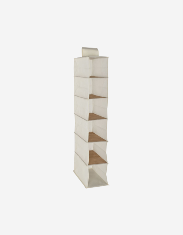 ORGANIZADOR BAMBÚ TELA 15X30X84CMNATURAL