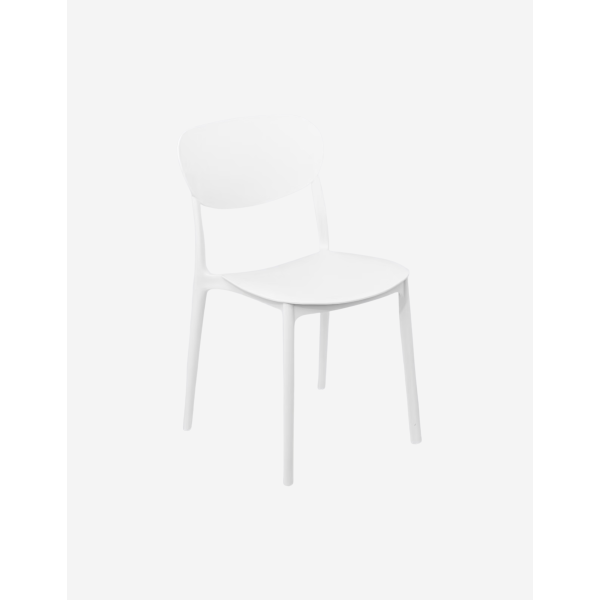 SILLA APILABLE DE PLÁSTICO BLANCA