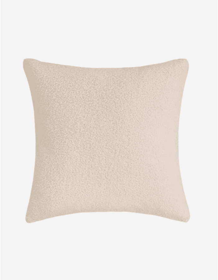 COJÍN SHERPA BOUCLÉ POLIESTER BEIGE 45X45