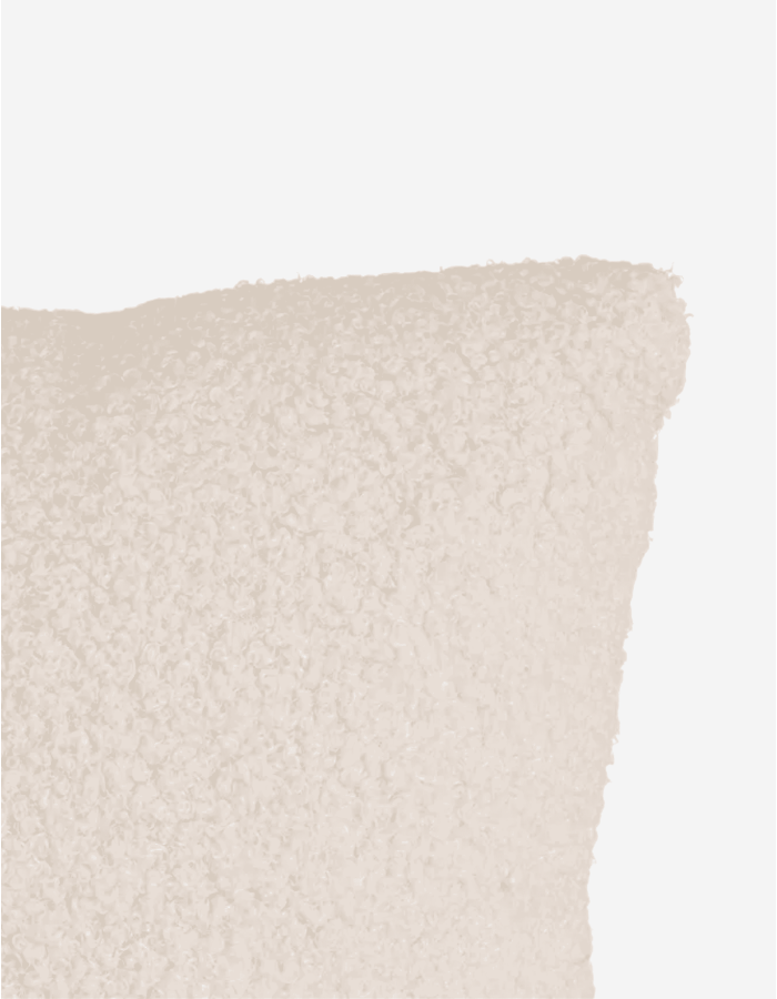 COJÍN SHERPA BOUCLÉ POLIESTER BEIGE 45X45
