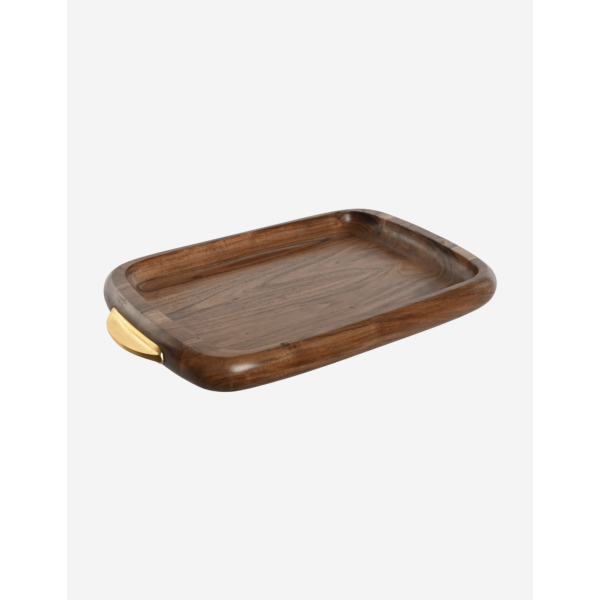 BANDEJA ACACIA INOX NATURAL 46X28
