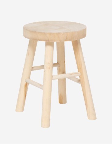 TABURETE AUXILIAR NYAR D28CM MADERA NATURAL