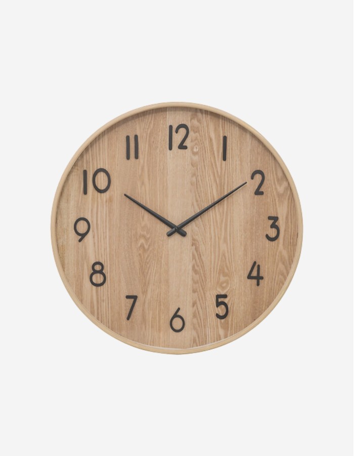 RELOJ IVANA MADERA CLARA 55CM
