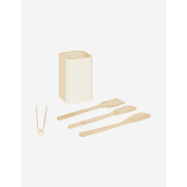 SET 4 UTENSILIOS COCINA CON BOTE