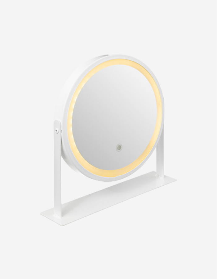 ESPEJO LED MESA BLANCO 34CM