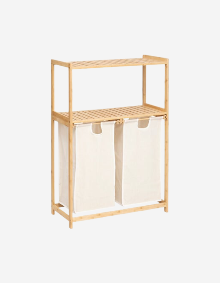 ESTANTE BAMBÚ TIDY CON 2 CESTOS PARA ROPA 
