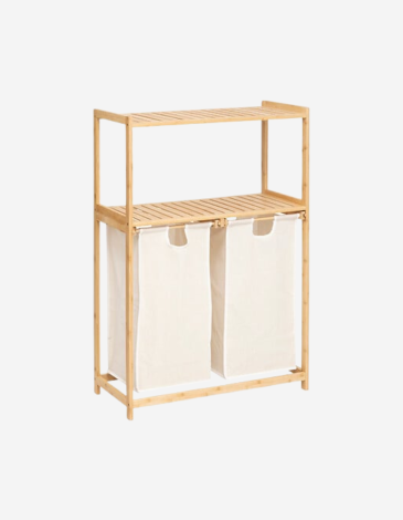 ESTANTE BAMBÚ TIDY CON 2 CESTOS PARA ROPA 