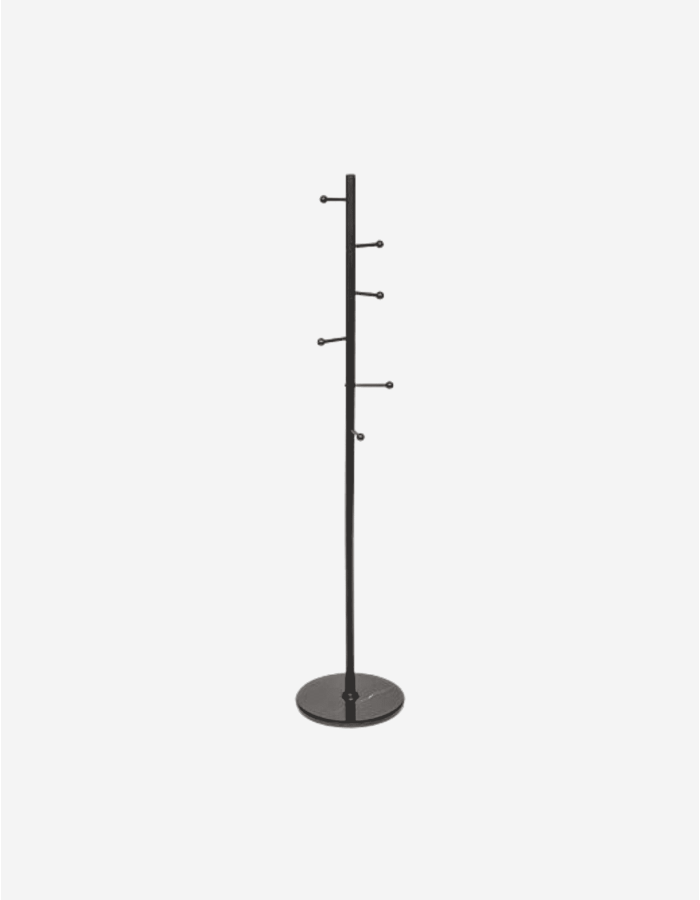 PERCHERO BLACKMARBLE 6 VARILLAS METAL NEGRO