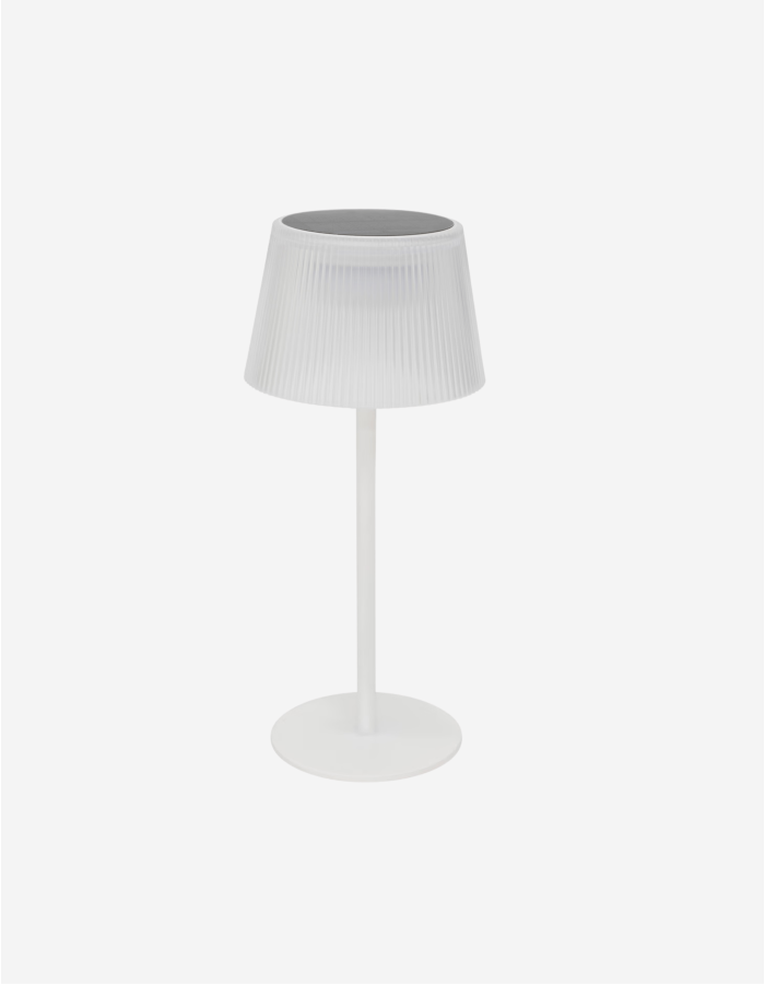 LÁMPARA DE MESA LED SOLAR KATY BLANCO