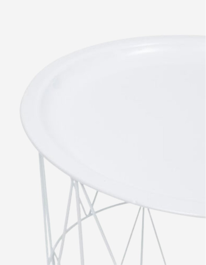 MESA AUXILIAR KUMI BLANCO 37CM