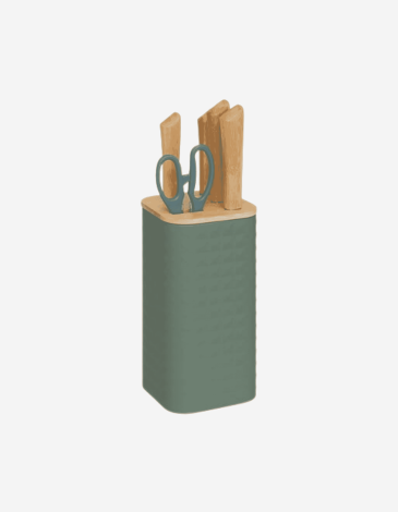 BLOQUE DE 4 CUCHILLOS Y TIJERAS SENSIA