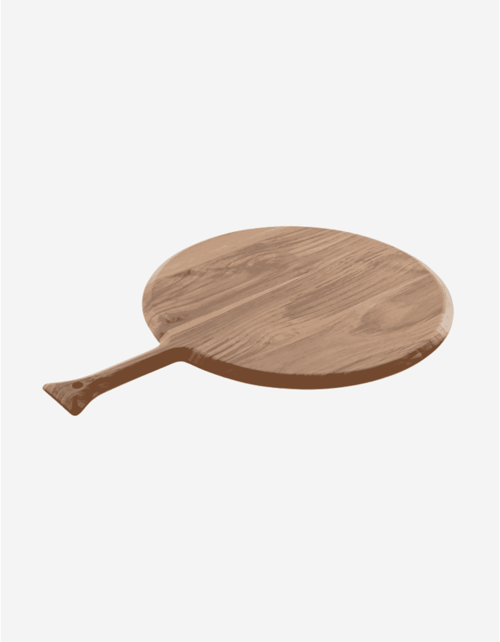 TABLA CORTAR REDONDA TECA 46CM
