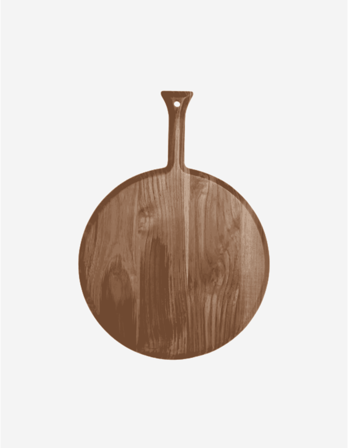 TABLA CORTAR REDONDA TECA 46CM
