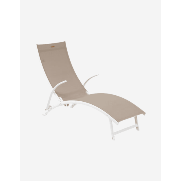 TUMBONA PLEGABLE ALUMINIO AVELLANA