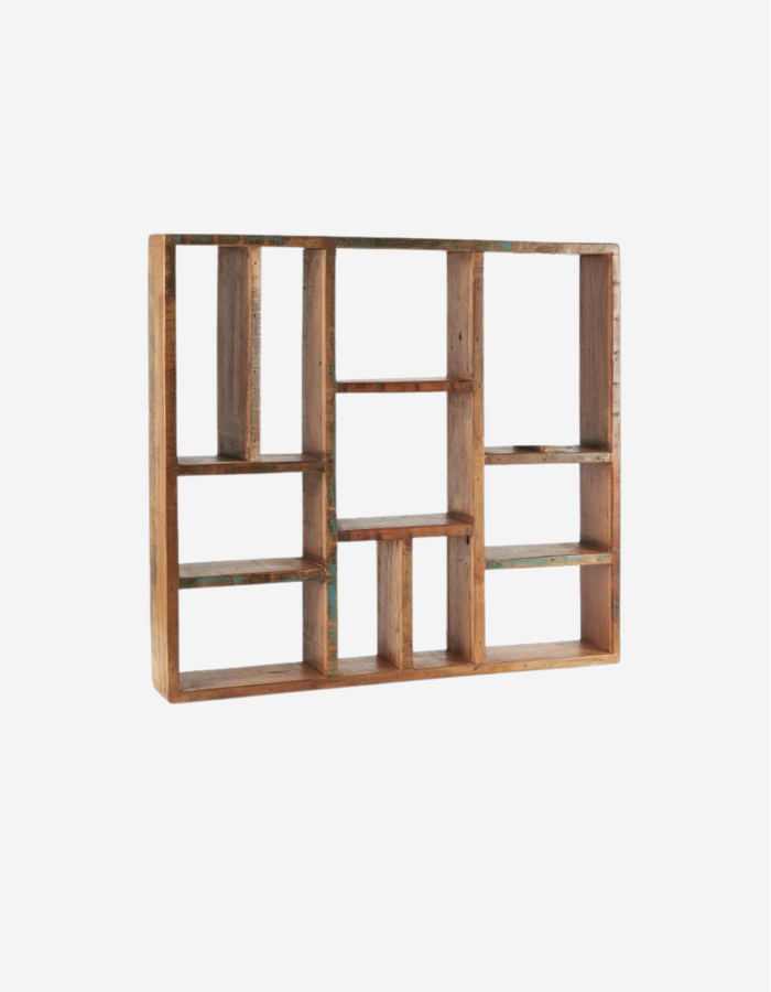 ESTANTERÍA DE PARED COMPARTIMENTOS VARIADOS