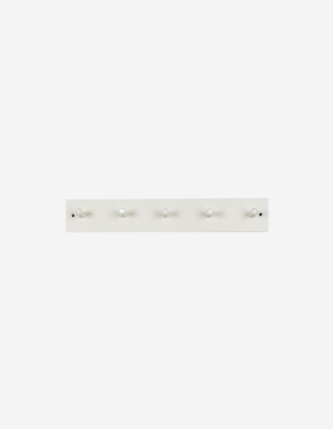 PERCHERO MADERA BLANCA 5 GANCHOS