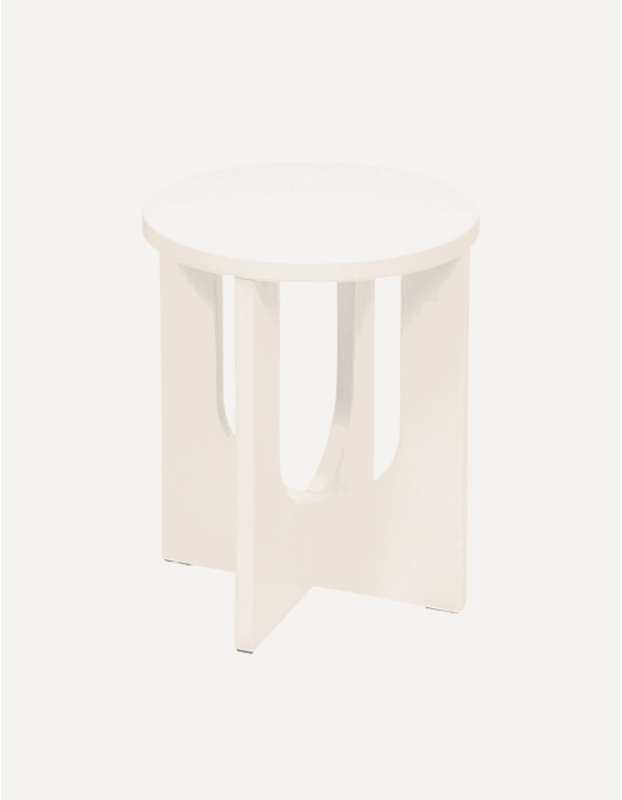 MESA DE CAFÉ "BLOOM" 40CM MARFIL