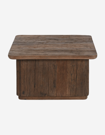 MESA CENTRO MADERA RECICLADA 70X70X39