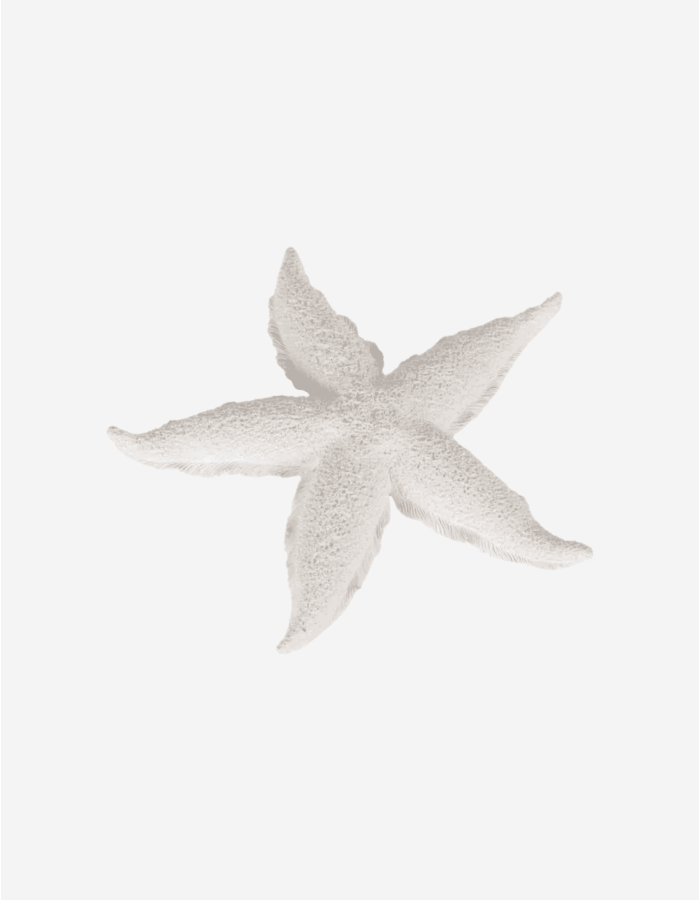FIGURA ESTRELLA BLANCO RESINA 30X30X4