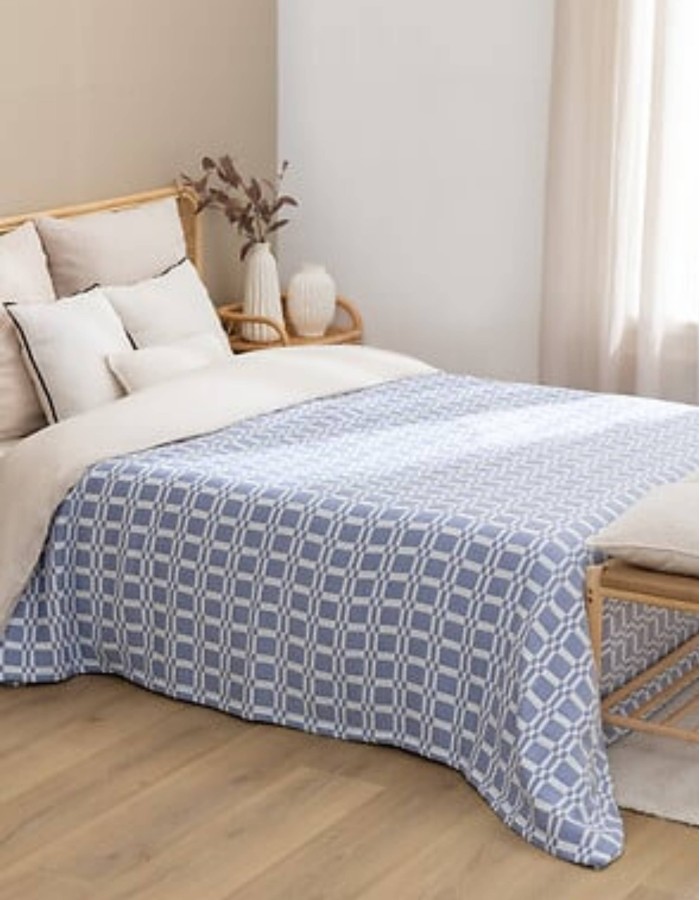 COLCHA NUVIA CARRO 240X260 AZUL