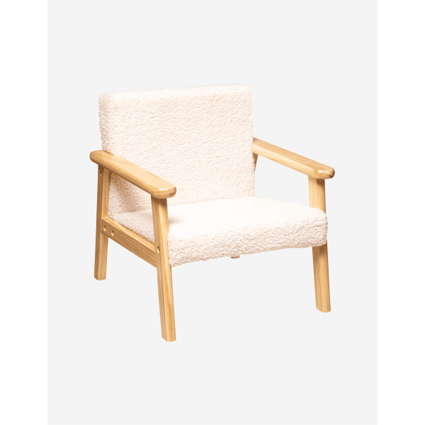 SILLÓN INFANTIL BASILE RIZO BLANCO