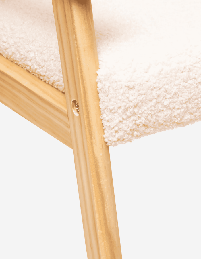SILLÓN INFANTIL BASILE RIZO BLANCO