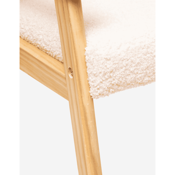 SILLÓN INFANTIL BASILE RIZO BLANCO