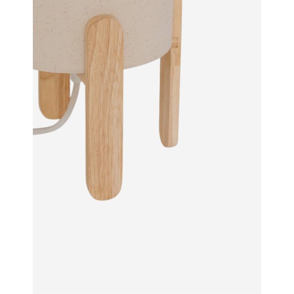 LÁMPARA DE MESA RAFA BASE DE MADERA