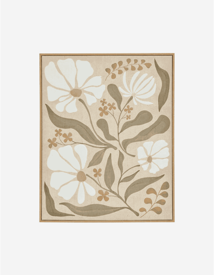 LIENZO ENMARCADO FLORES ESME 40X50
