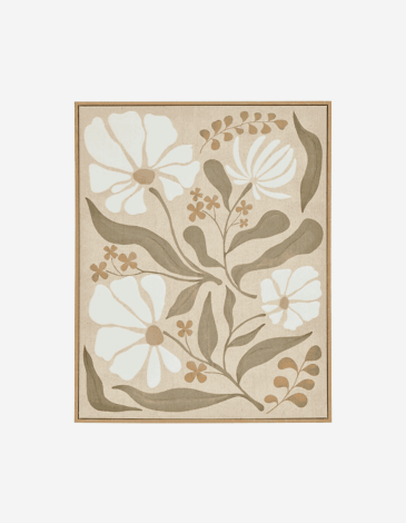 LIENZO ENMARCADO FLORES ESME 40X50