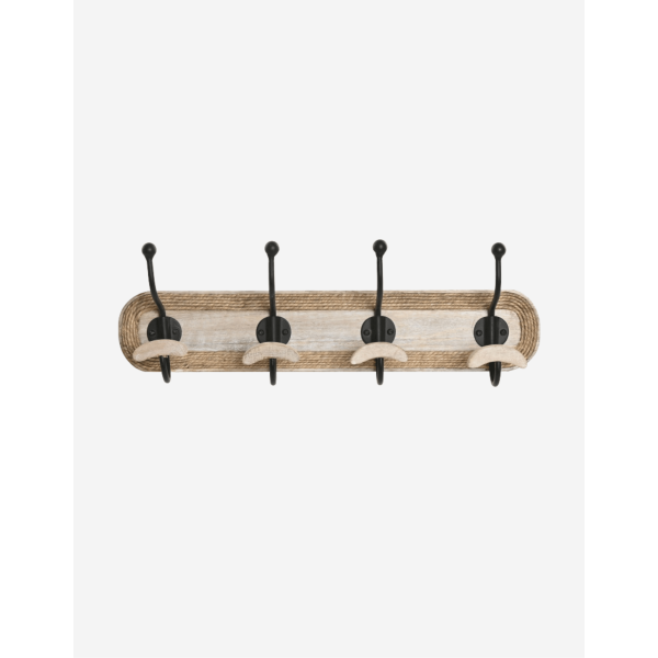 PERCHERO PARED MANGO CUERDA 4 GANCHOS