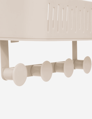 ESTANTE DE DUCHA 4 GANCHOS BEIGE