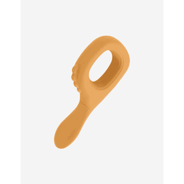 SET DE BABERO Y CUCHARA SILICONA OCRE