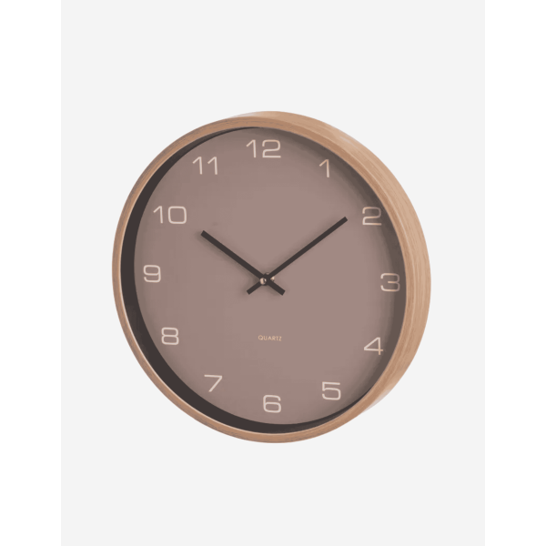 RELOJ PARED PP MARRÓN 35CM