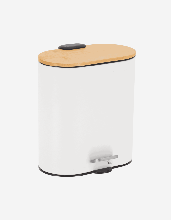CUBO DE BASURA OVALADO 5L BLANCO