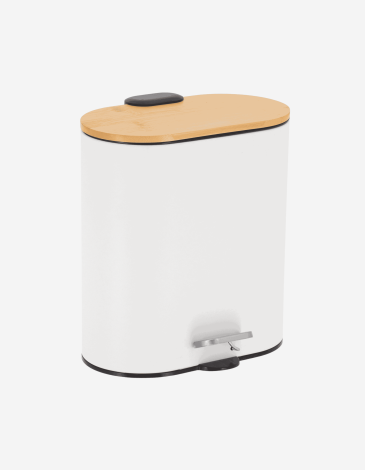 CUBO DE BASURA OVALADO 5L BLANCO