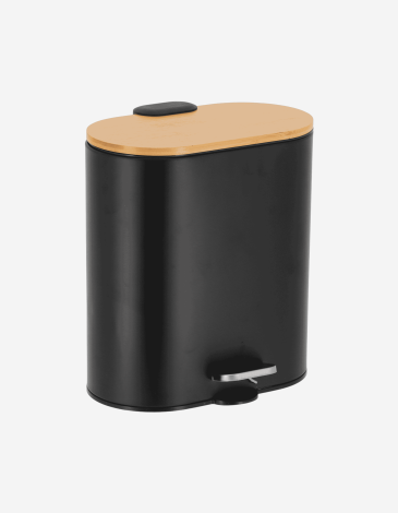 CUBO DE BASURA OVALADO 5L NEGRO