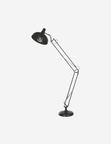 LÁMPARA DE PIE METAL FLEXO NEGRO 65X170