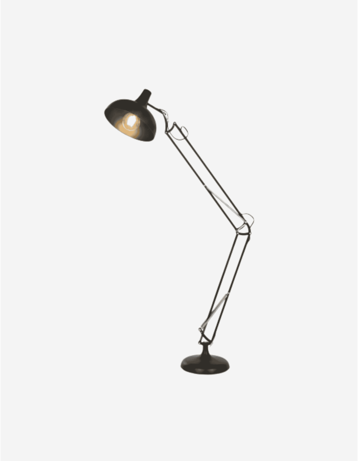 LÁMPARA DE PIE METAL FLEXO NEGRO 65X170