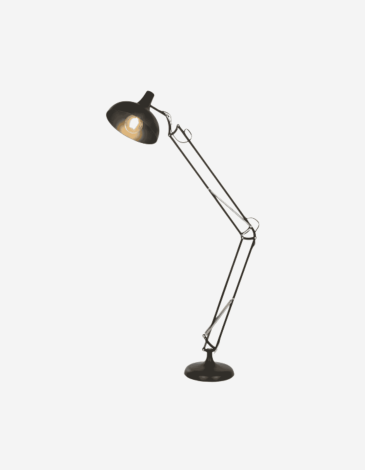 LÁMPARA DE PIE METAL FLEXO NEGRO 65X170