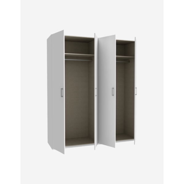 ARMARIO 4P ABATIBLES BLANCO 177CM