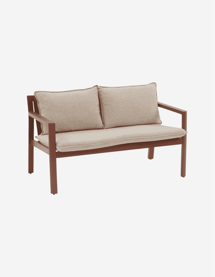 CONJUNTO EXTERIOR FLOVIA 4 PLAZAS CAOBA