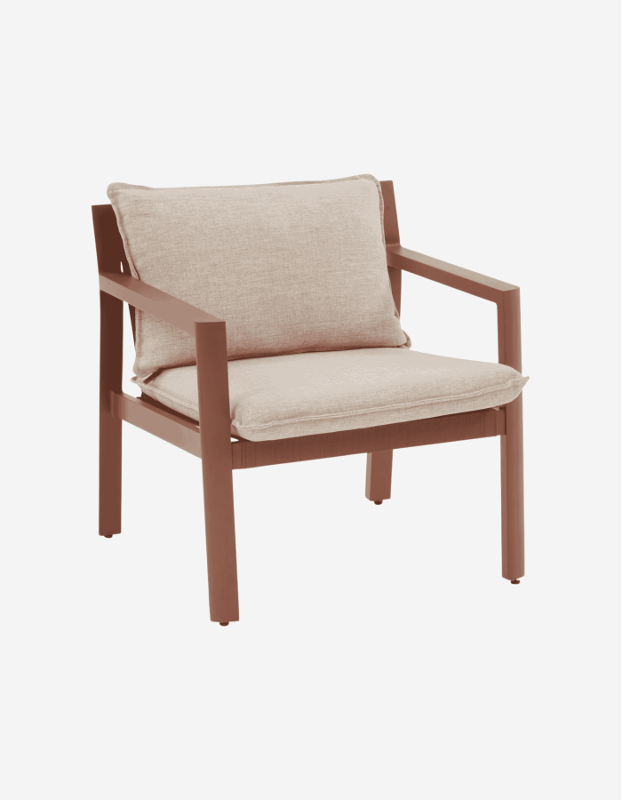 CONJUNTO EXTERIOR FLOVIA 4 PLAZAS CAOBA