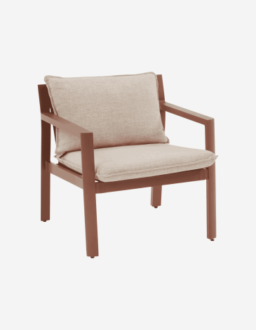 CONJUNTO EXTERIOR FLOVIA 4 PLAZAS CAOBA