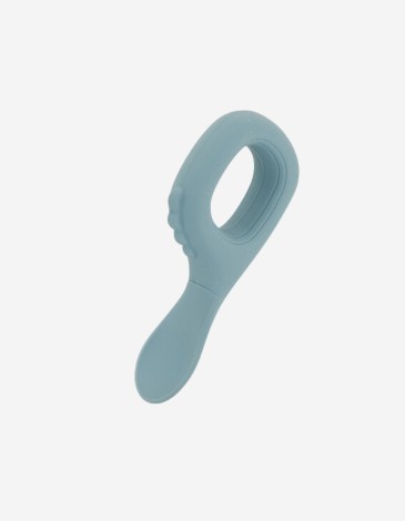 SET DE BABERO Y CUCHARA YUM SILICONA AZUL 