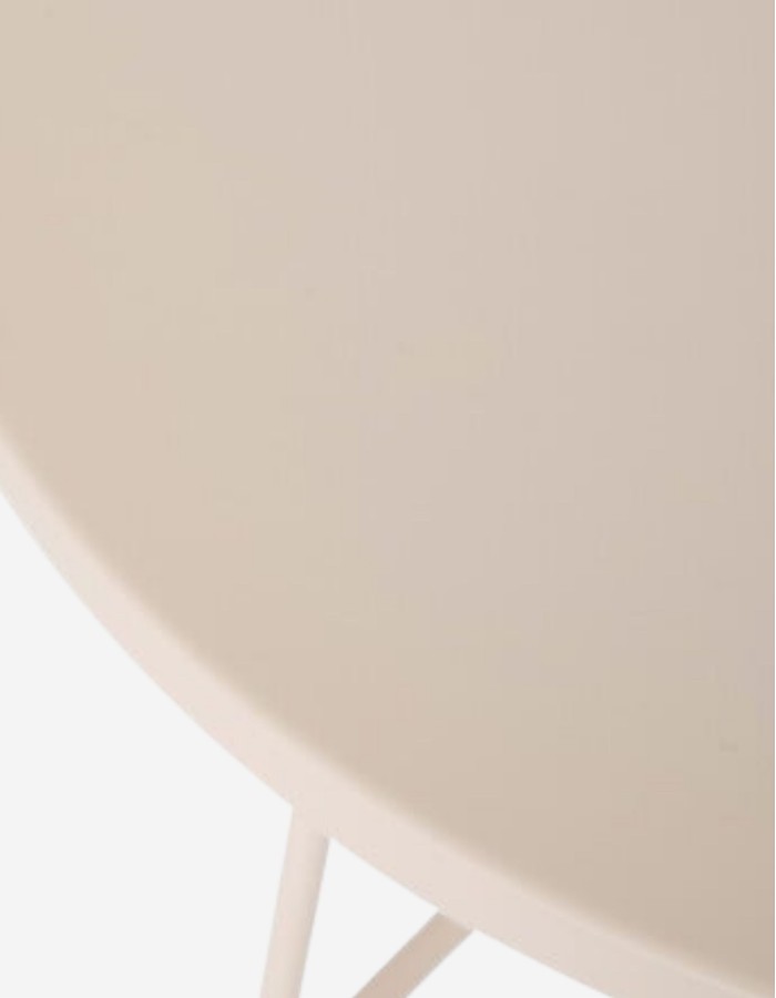 MESA DE CAFE LATTE 38CM METAL BEIGE 