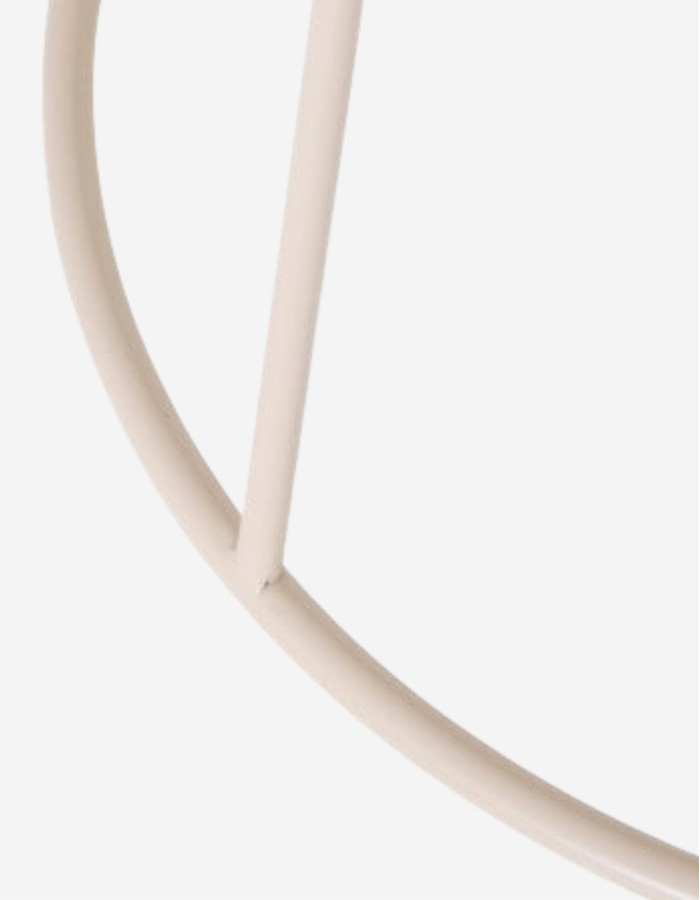 MESA DE CAFE LATTE 38CM METAL BEIGE 